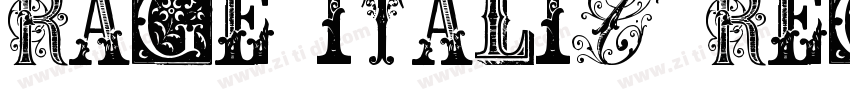 Rage Italic Regular字体转换